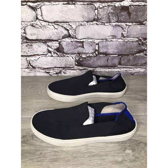 Rothy’s Black Knit Fabric The Original Slip On Sneaker Shoes Women 6M US/36.5EU - Picture 1 of 16
